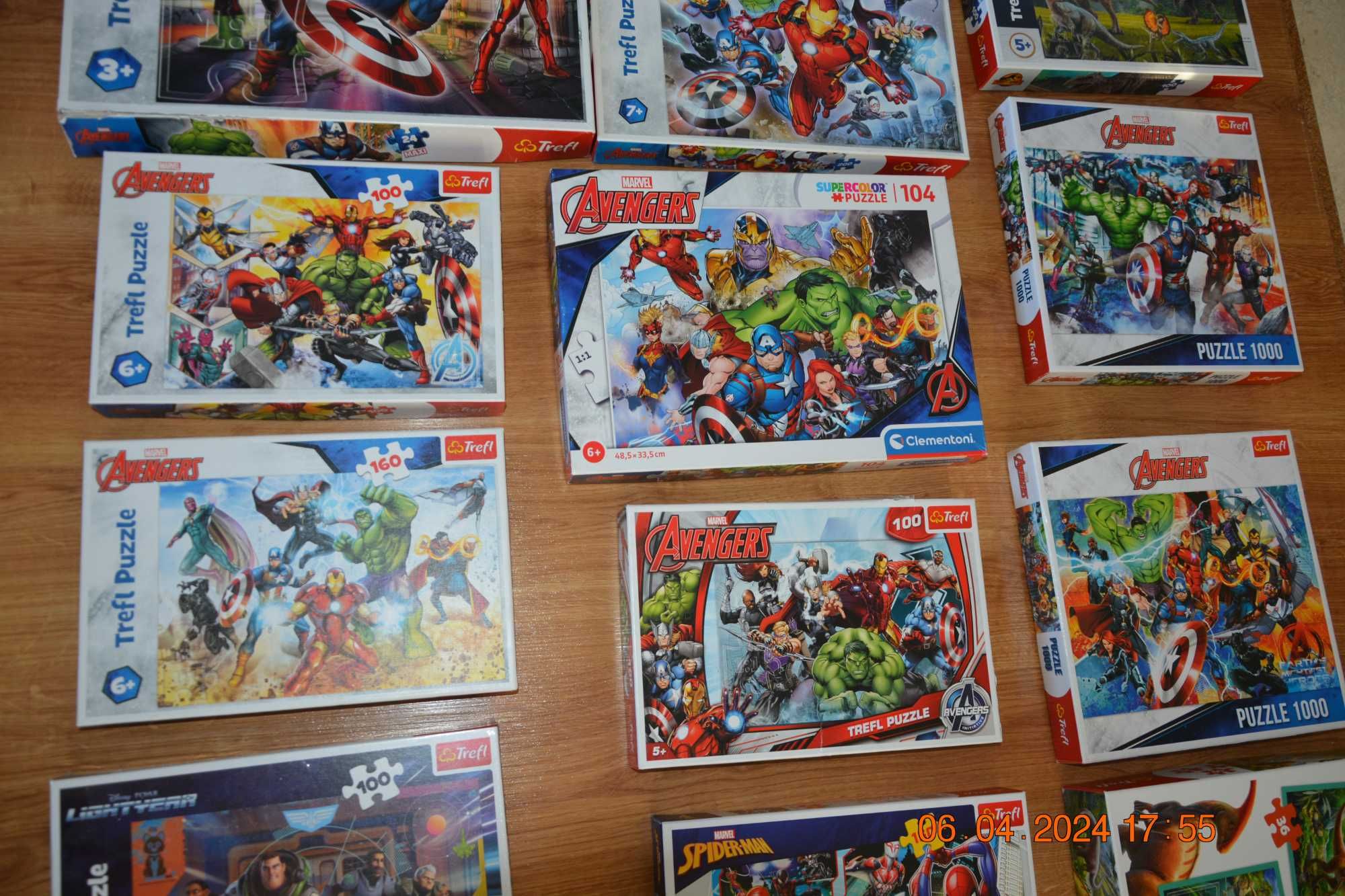 Puzzle Avengers, Spiderman, Dinozaury