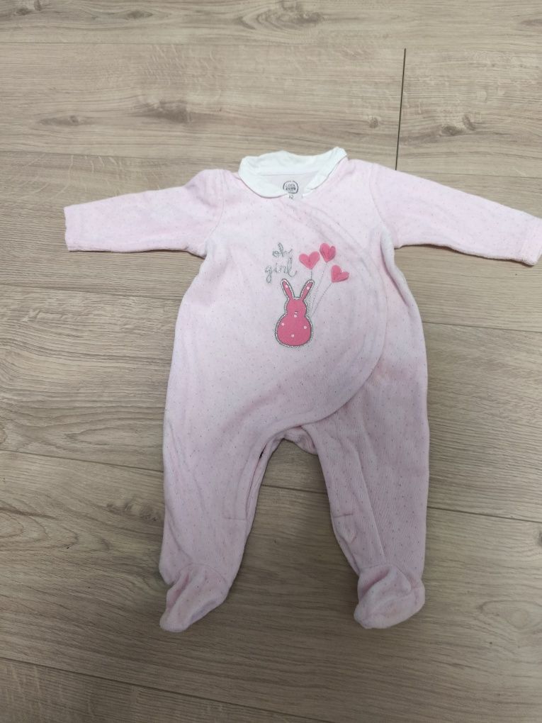 Pajace pajacyki welurowe niemowlęce dla dziewczynki Smyk, r.62.