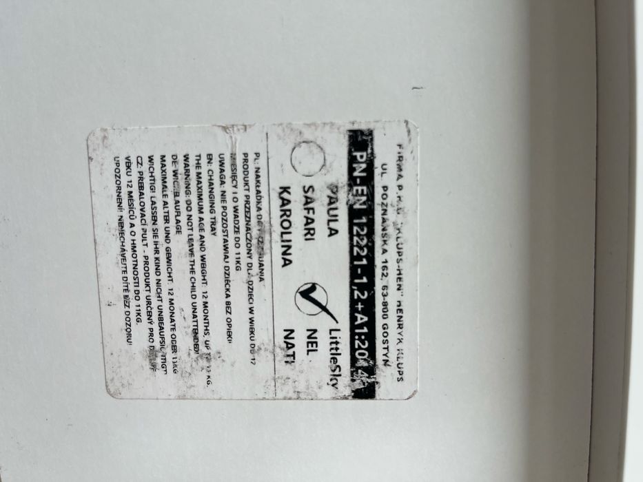 Nakładka na komode i przewijak