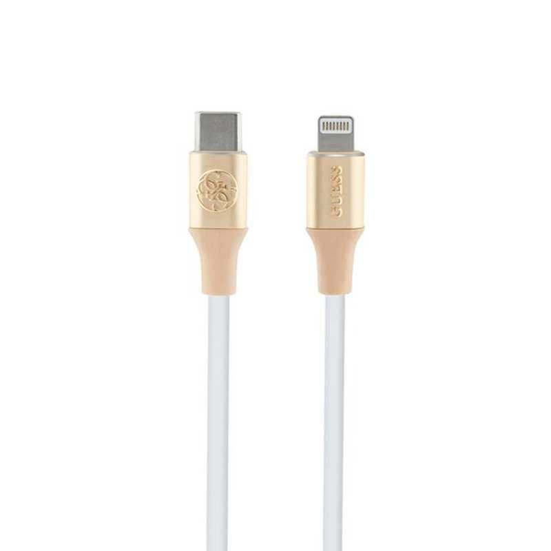 Kabel USB-C do Lightning certyfikat MFi 1.5m (złoty) Guess Ebossed
