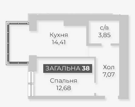 Гостомель 1к квартира біля парку Щасливий