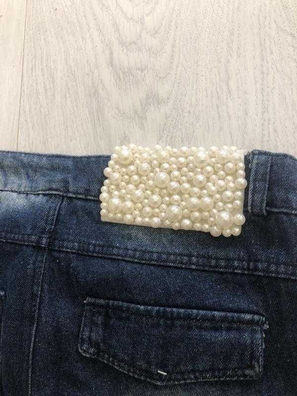 Классные джинсы с жемчугом