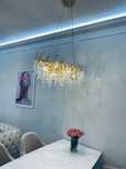 Żyrandol złoty kryształowy lampa glamour Primavera home Rain L