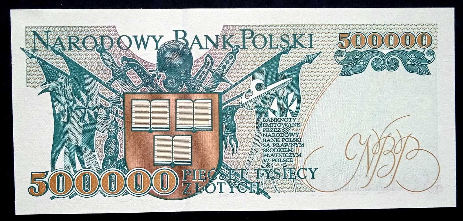 Banknoty PRL 500.000 zł  UNC  2 szt