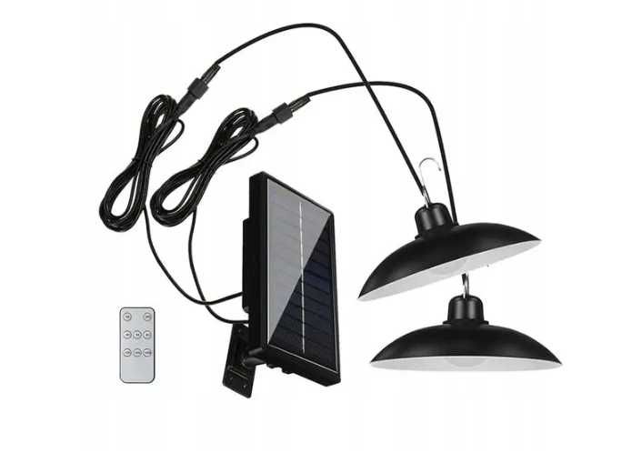 Nowoczesna LAMPA SOLARNA Ogrodowa Wisząca Żyrandol Lampy (OKAZJA)