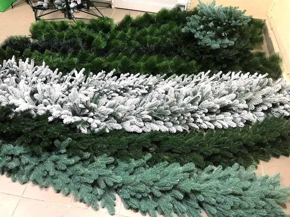 Гірлянда з литої хвої Ковалівська та Віденська  Зелена, блакитна опт