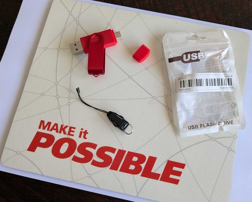 PEN Drive USB 512GB - USB-A + USB-C *NOVA*