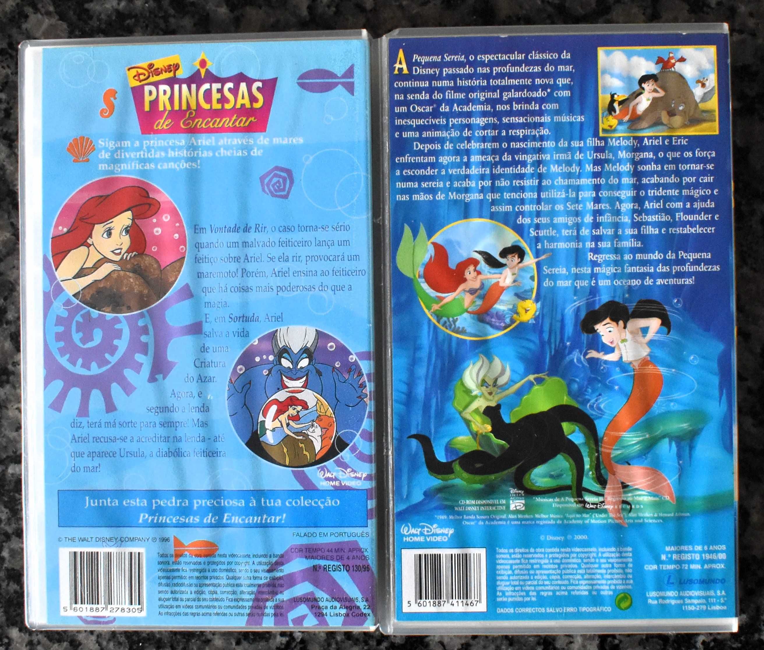 Lote 1 Disney - 7 filmes de animação em VHS