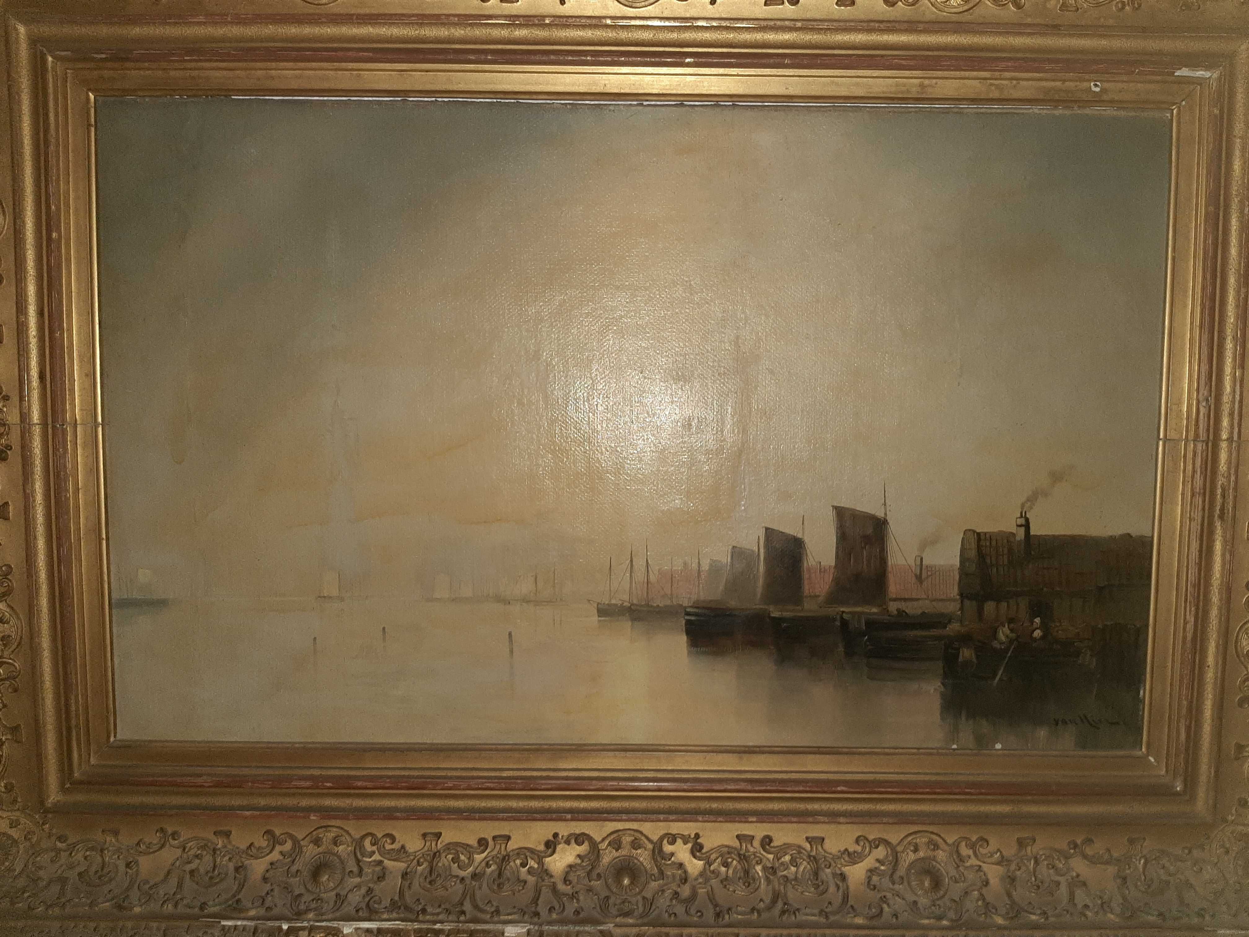Pintura quadro oleo tela sec.XIX
