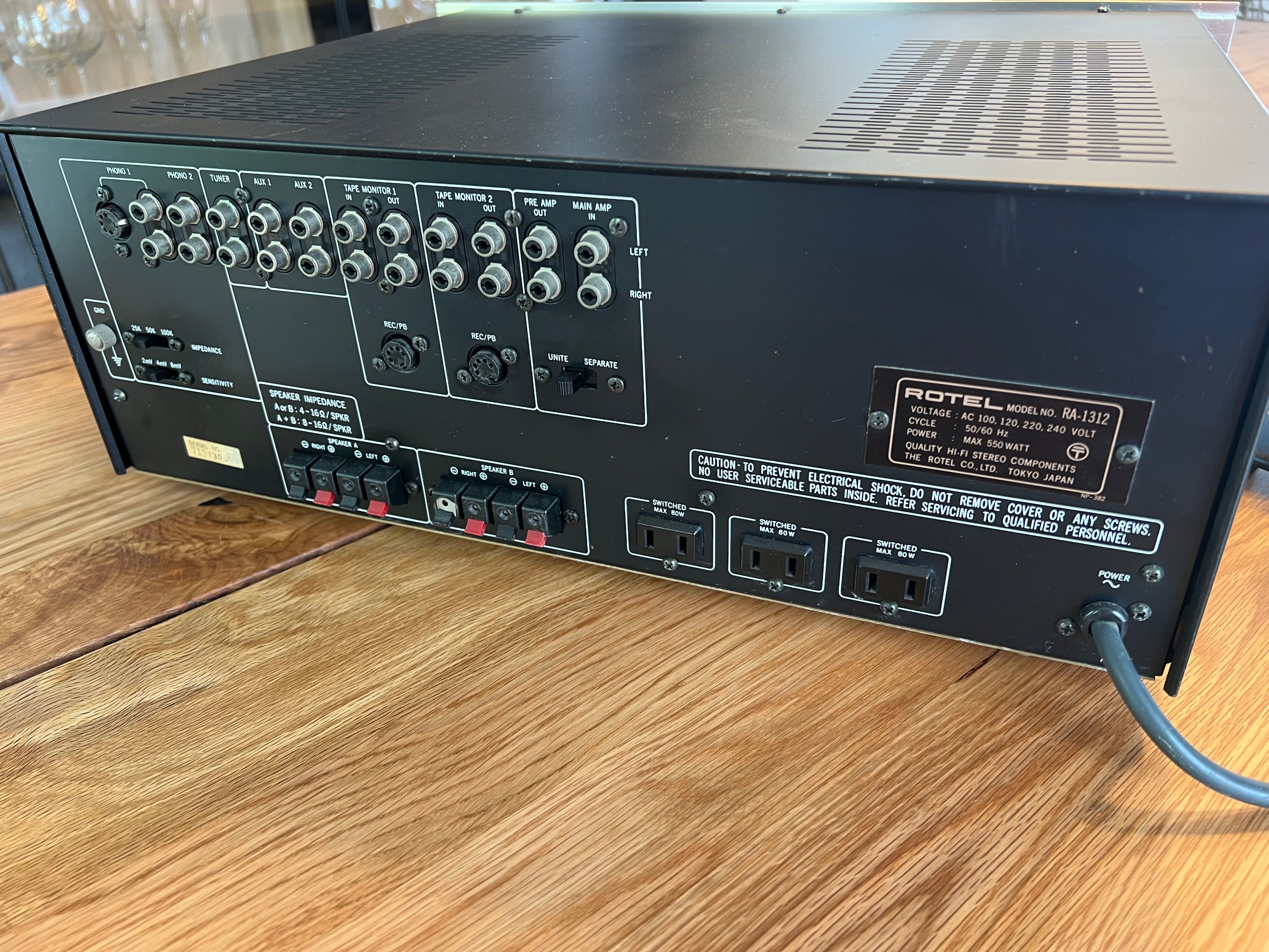 wzmacniacz ROTEL RA-1312, klasyk vintage
