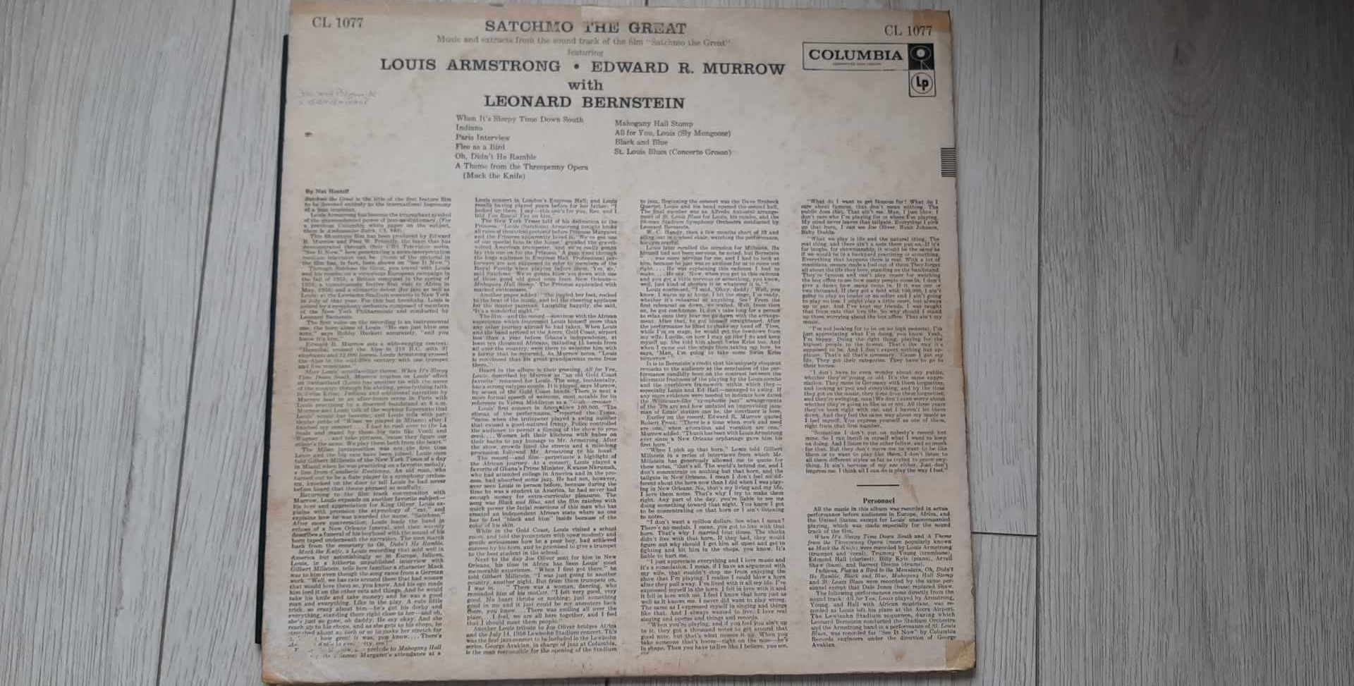 Louis Armstrong " Satchmo the Great"- płyta winylowa