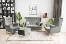 Komplet Uszak SOFA + 2 fotele+podnóżek dowolna kolorystyka /PRODUCENT