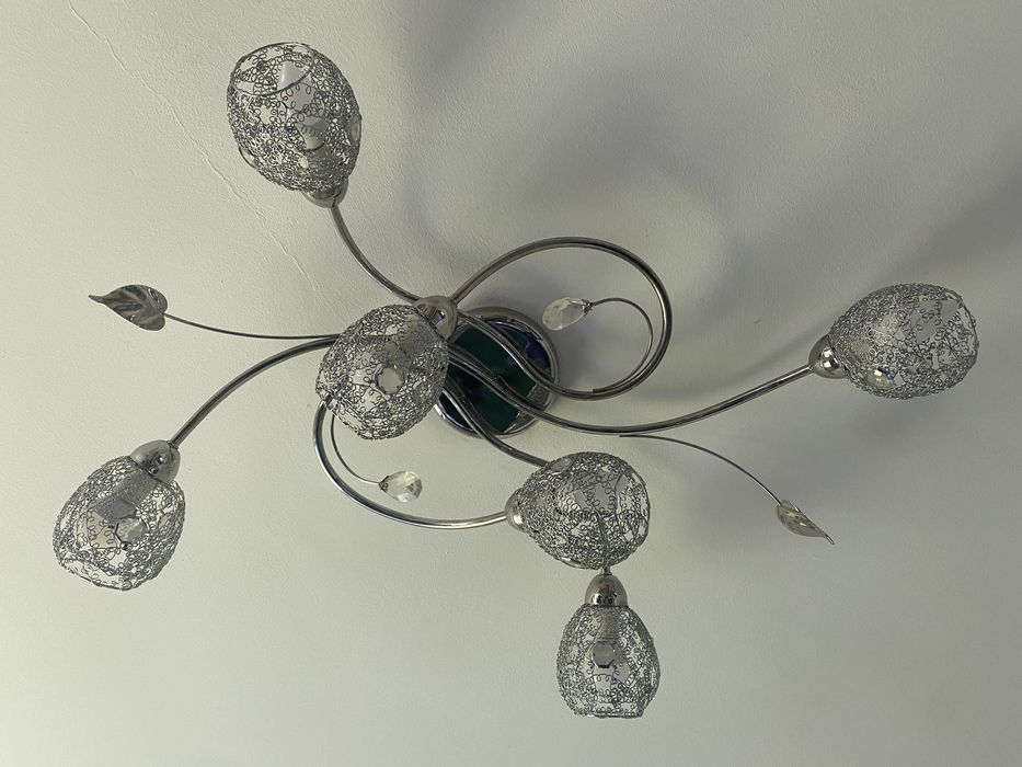 Lampa sufitowa glamour z kryształkami