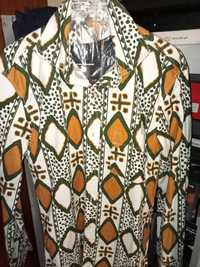 Camisa pano e padrão africano tamanho S/ M,óptimo estado