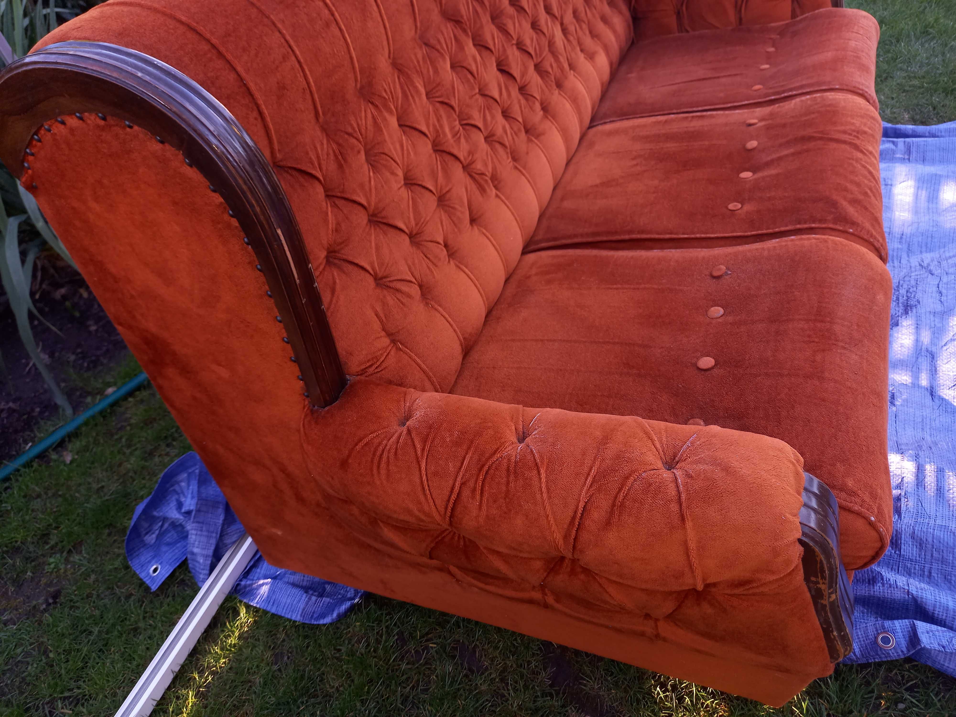 Sofa rozkładana vintage styl