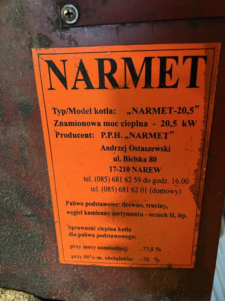 Piec narmet 20,5 kw
