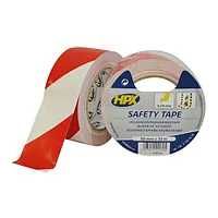 скотч безопасности HPX Barrier Tape 50мм x 50м бело-красный