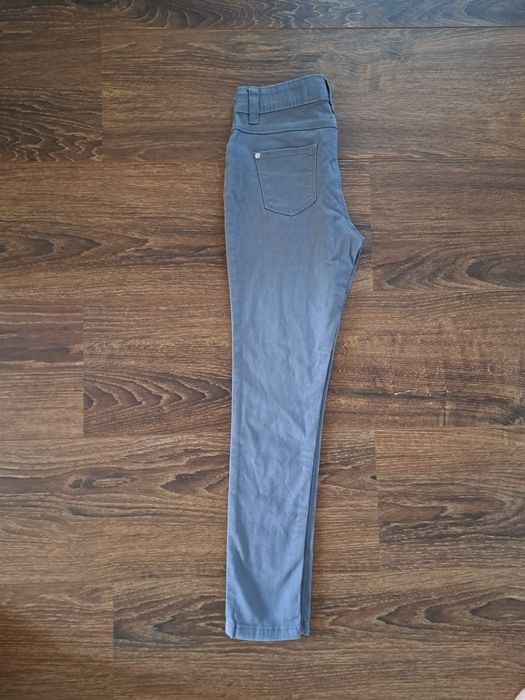 Nowe Szare jeansy skinny elastyczne 140