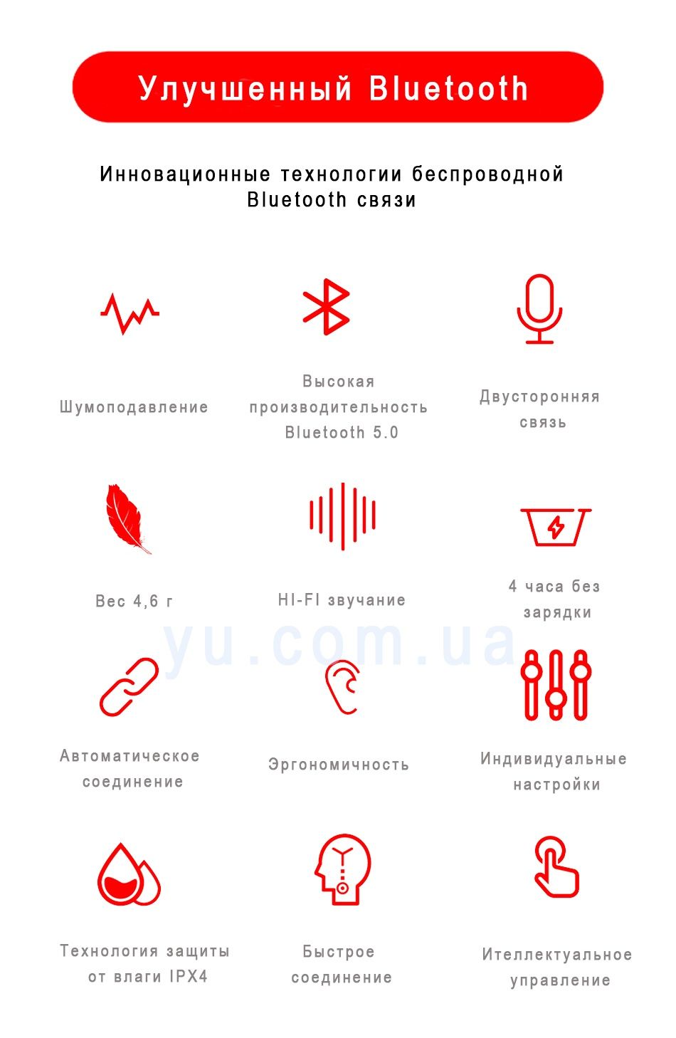 Беспроводные Bluetooth наушники E6S*