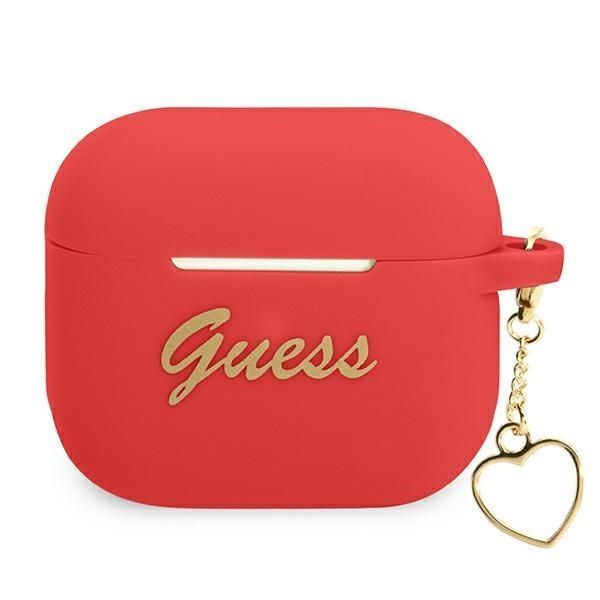 Etui Guess Silicone Charm do Apple AirPods 3 - Czerwony