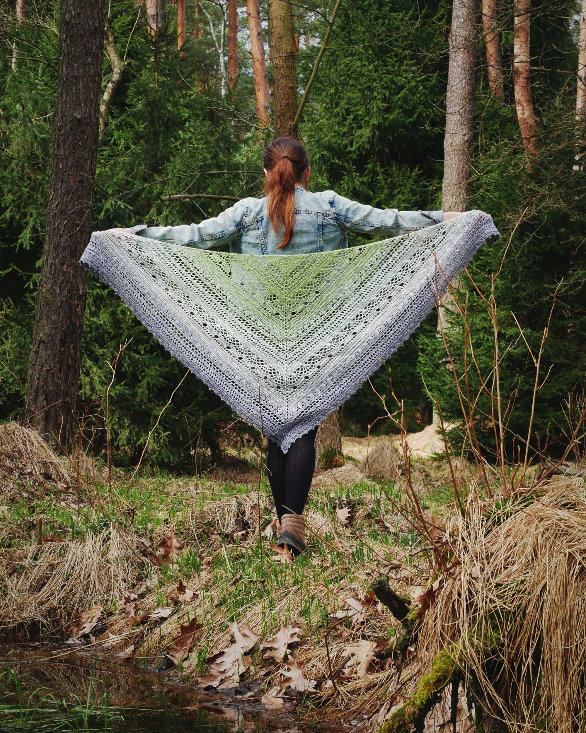 Ręcznie robiona chusta na szydełku, handmade, na prezent