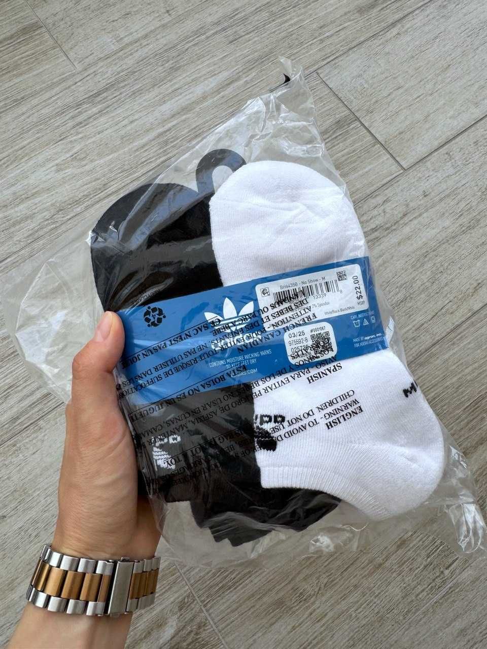 США! Шкарпетки Adidas Trefoil No-Show BH6435 1 уп/6 пар Оригінал 39-45