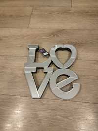 Nowy lustrzany napis dekoracyjny Love