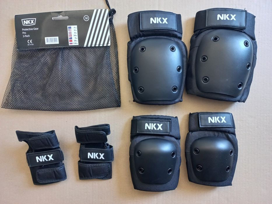 NKX 3-Pak Pro Ochraniacze Na Kolana, Łokcie i Nadgarstki