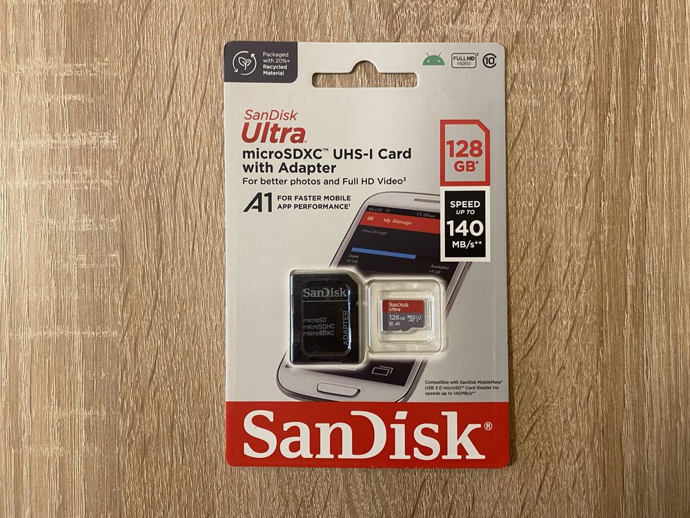 Nowa Karta Pamięci SANDISK ULTRA MICROSDXC 128 GB 140MB/S Okazja