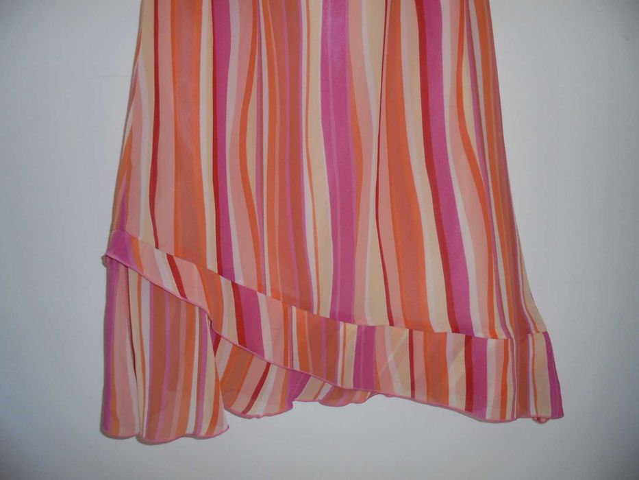vestido de senhora as riscas