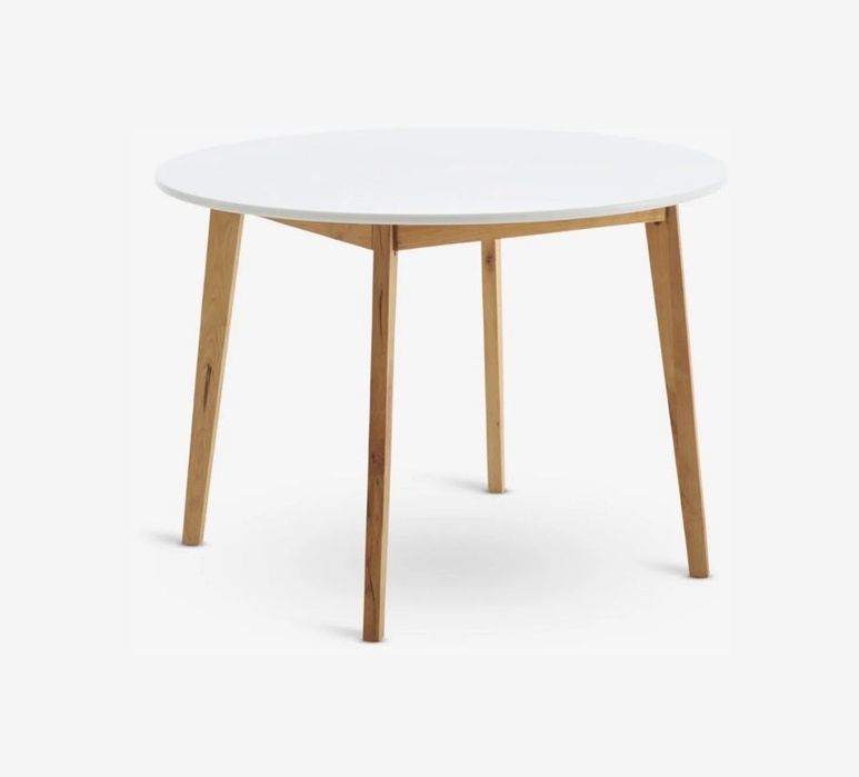 Mesa de jantar redonda branca