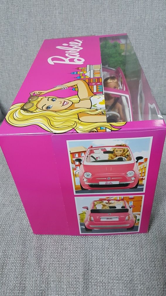 Barbie lalka + samochód Fiat 500 cabriolet