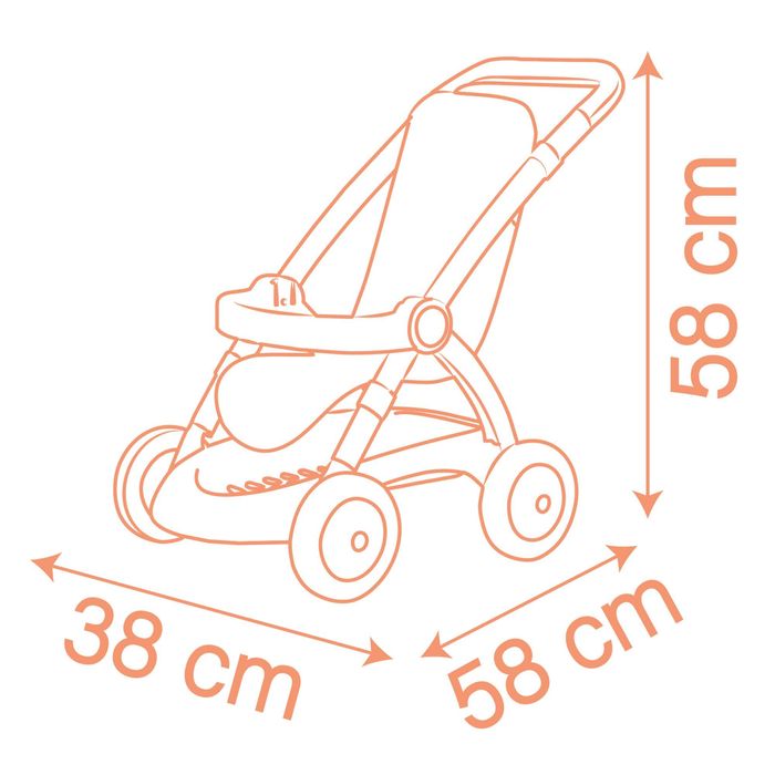 Коляска для ляльки Baby Nurse Теракотова пудра. Прогулянка 7600254024