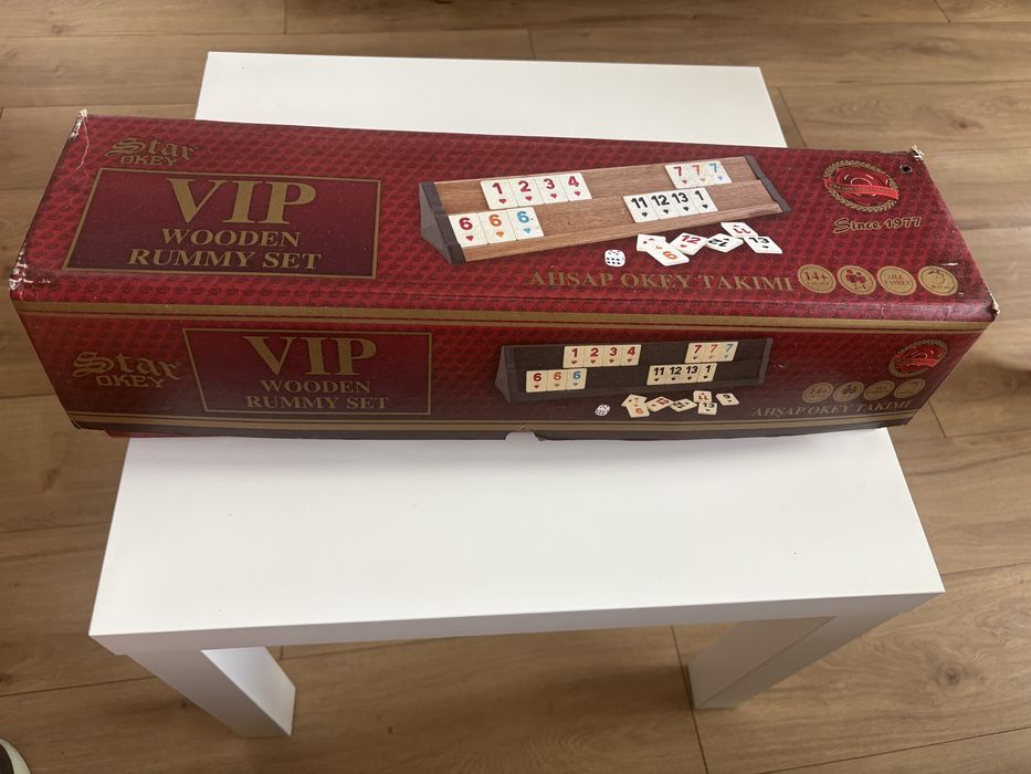 Rummy VIP drewniany zestaw gra