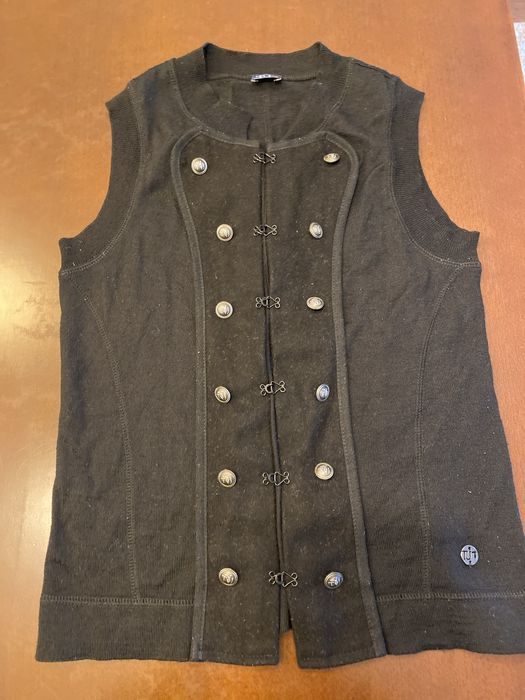 Colete preto de malha Trussardi S