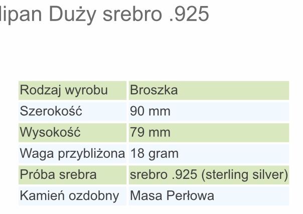 Broszka pierścionek tulipan wyrób artystyczny srebro 925