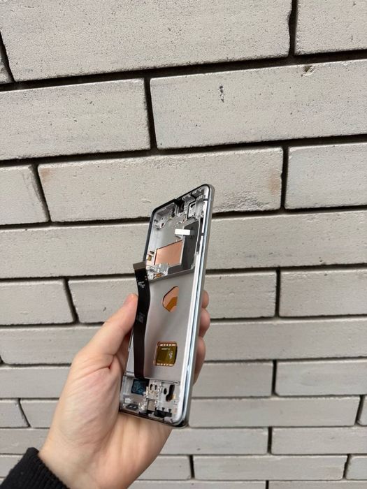 Дисплей Samsung S21 Ultra с рамкой, отпечатком пальца