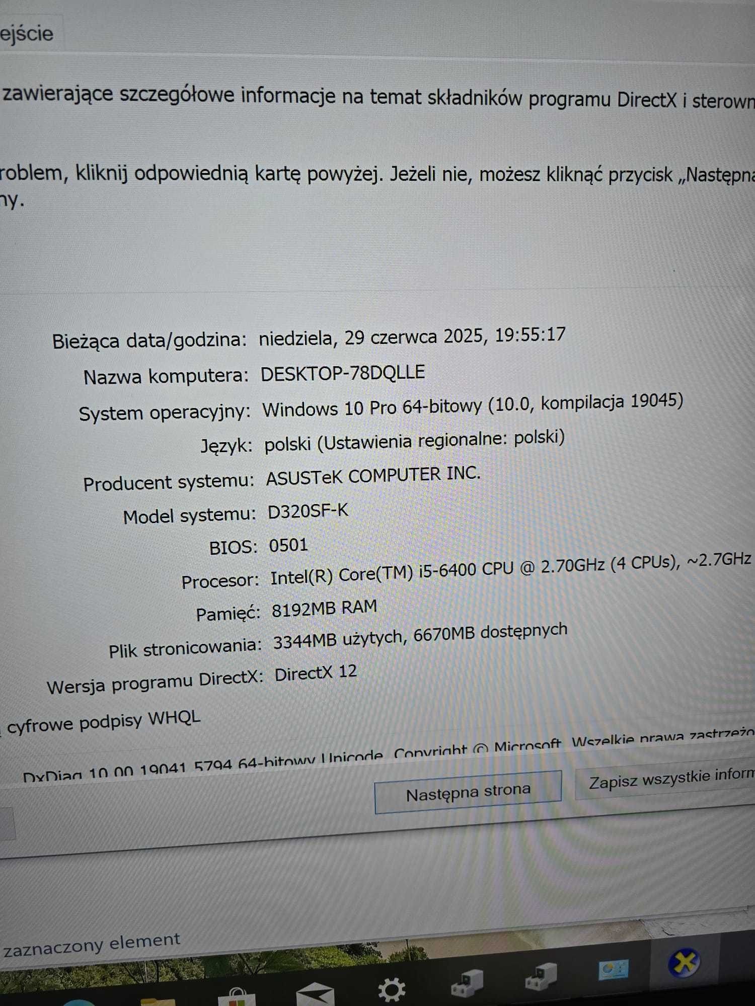 ASUS D320SF i5-6400