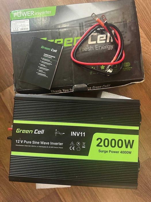 Продам инвертор Green Cell INV11 12v на 220v 2000w/4000w чистый синус