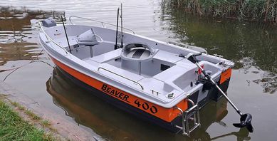 Łódka wędkarska, łódź wiosłowo-motorowa Beaver 400 FILM!!!