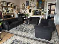 Sofa Chesterfield zestaw - 3-osobowa, 2-osoba plus fotel