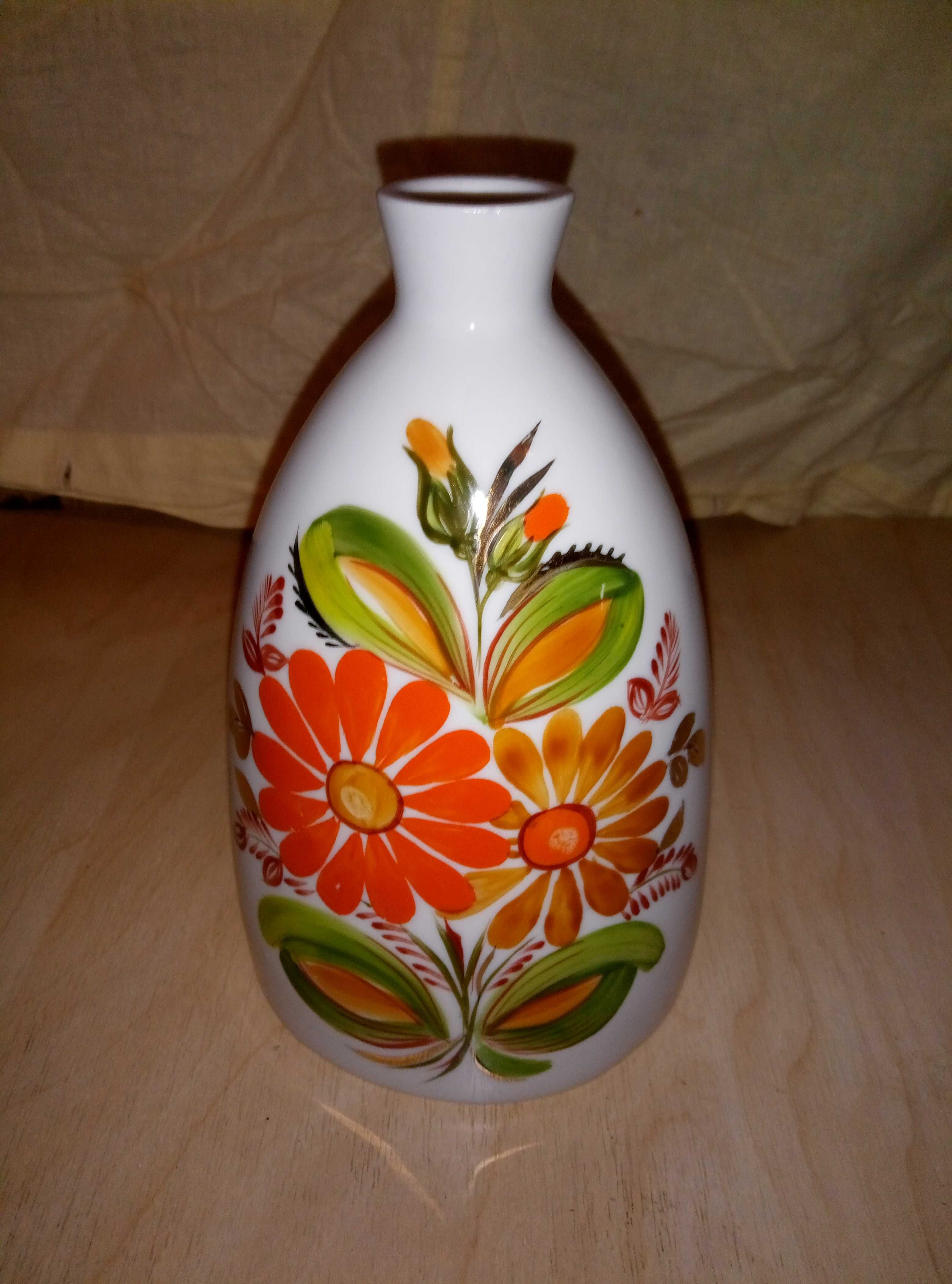 Фарфоровая фляга СССР 1970 (КЭКХЗ) Петриківський розпис