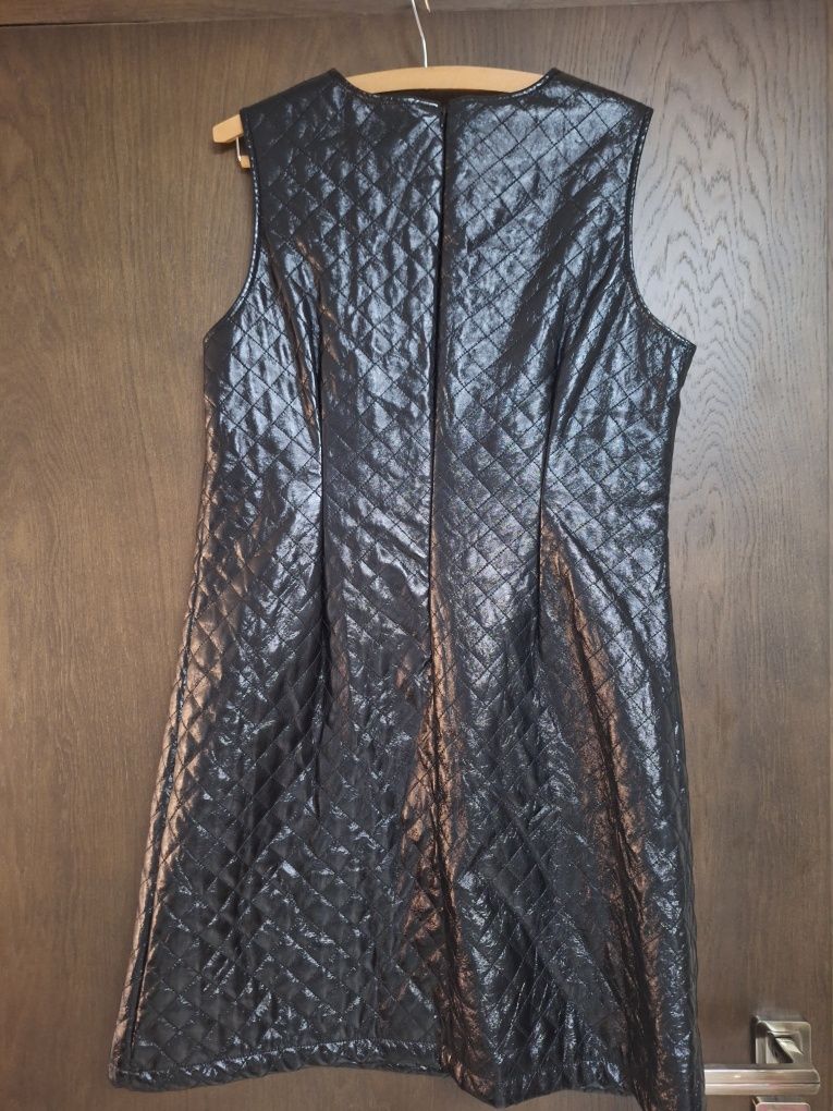 Sukienka eko skóra pikowana, nowa, rozm.XL/XXL