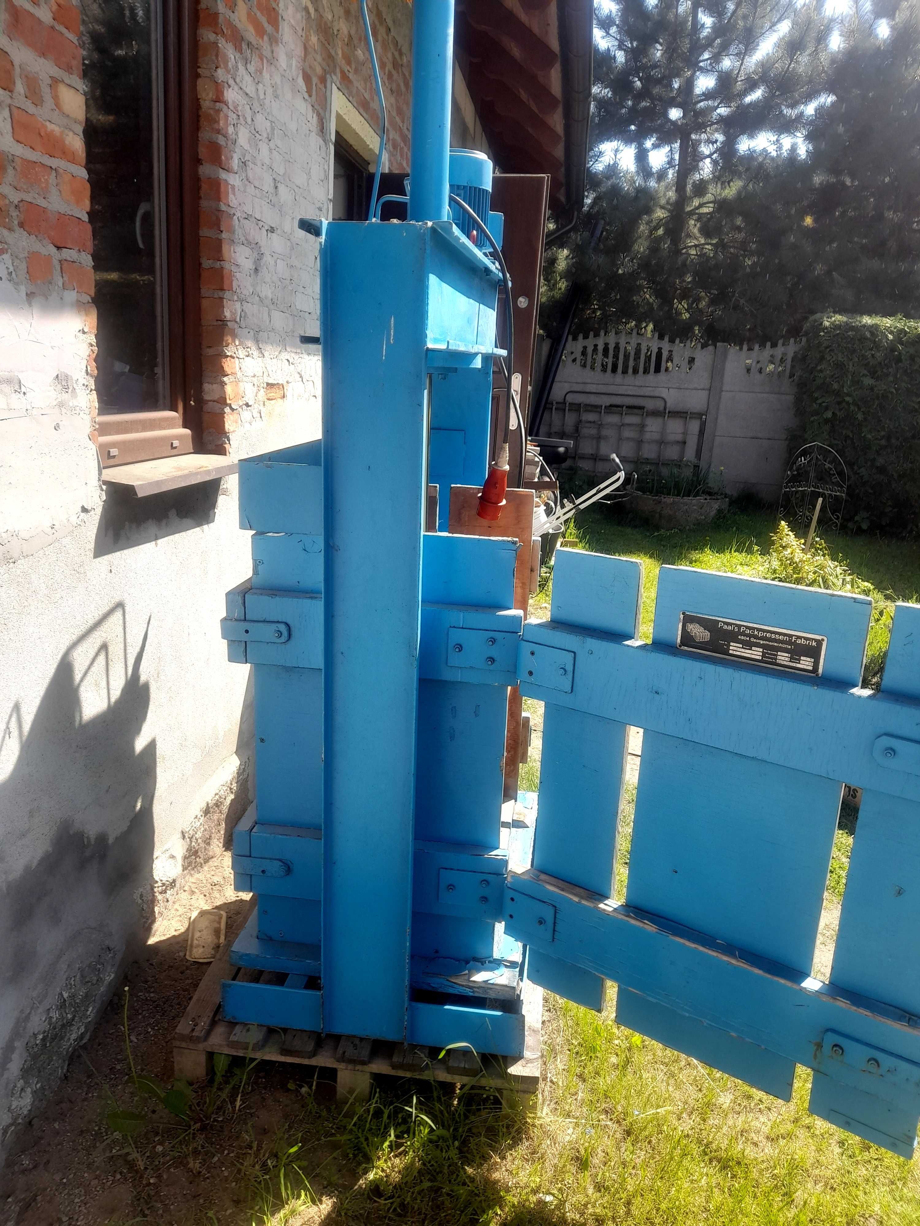 Prasa hydrauliczna, Belownica do śmieci, makulatury, foli, odzieży,