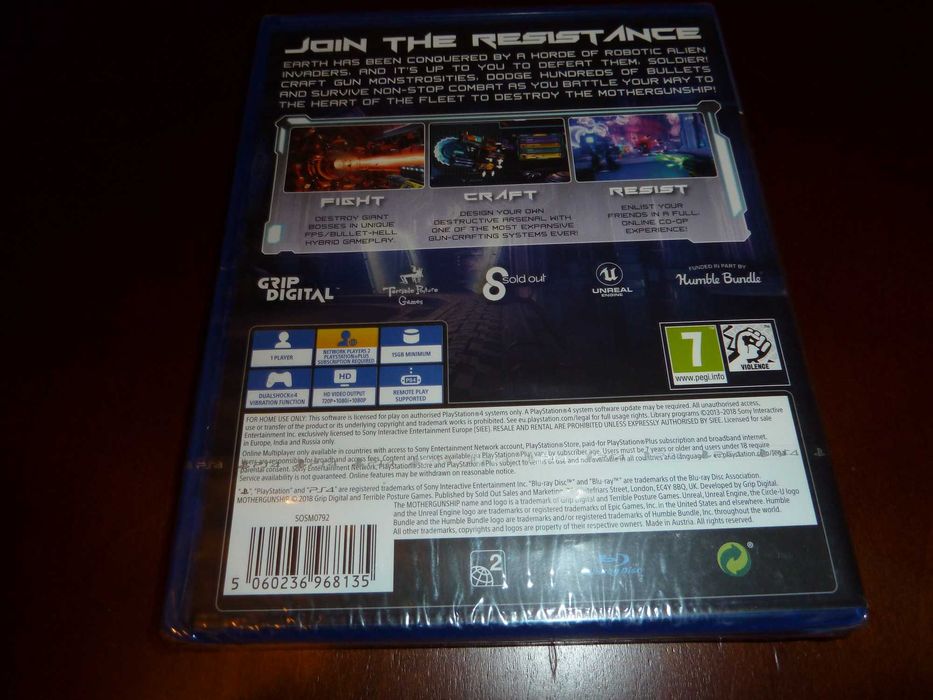 Mothergunship na PS4, folia, nowa!