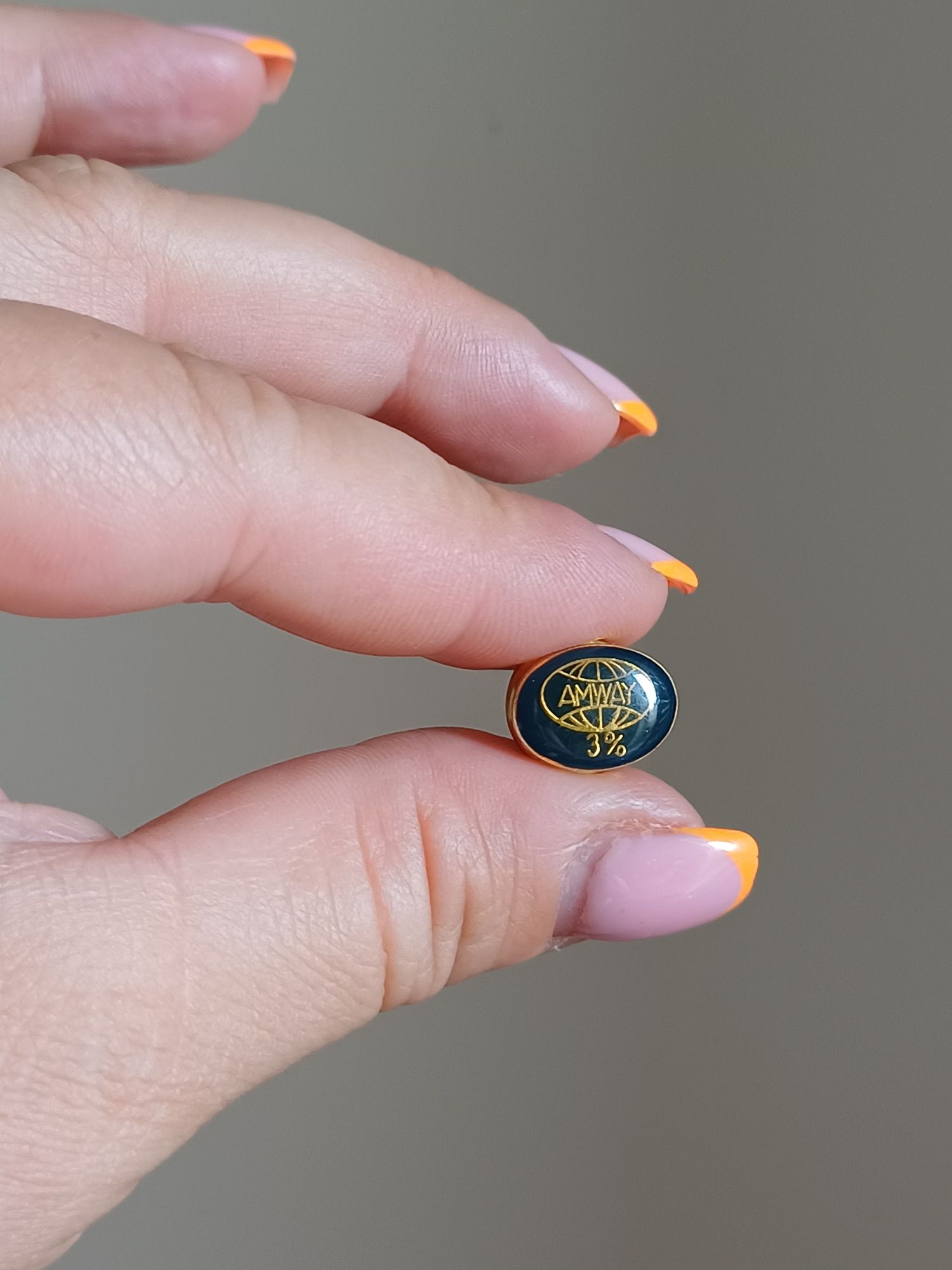 Amway 3% przypinka pin broszka vintage