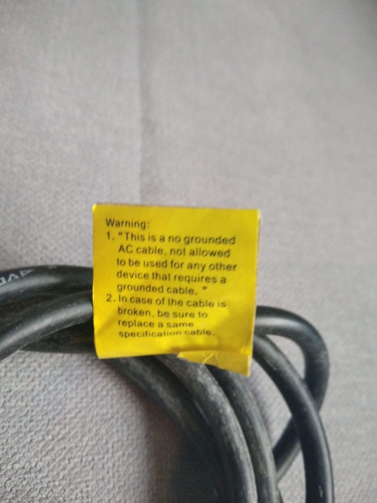 3 pionowy kabel zasilający AC z wtyczką eu 180cm