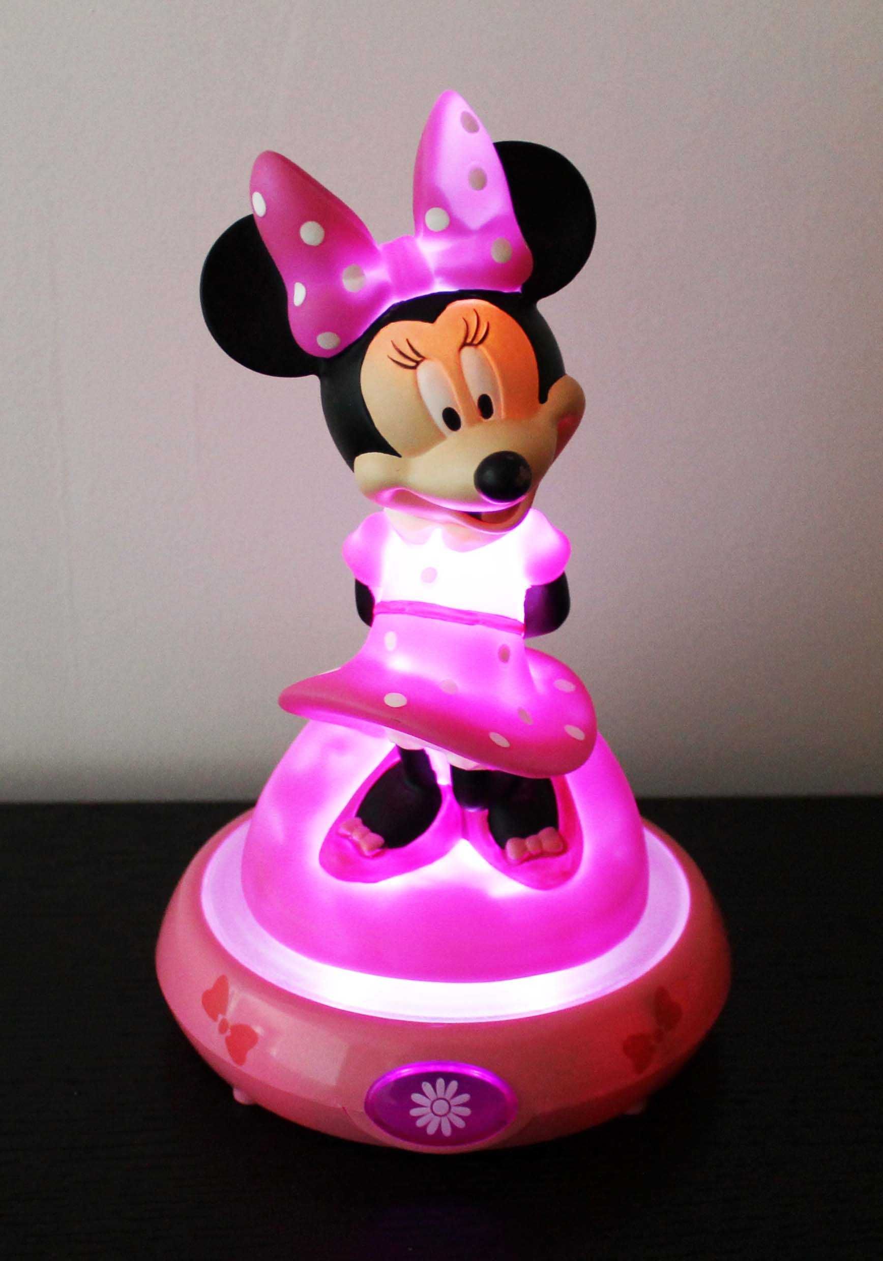 Luz LED de presença nocturna figura 3D Minnie da Disney