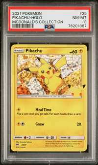 Pikachu [Holo] #25 Pokemon McDonalds 2021  PSA 8