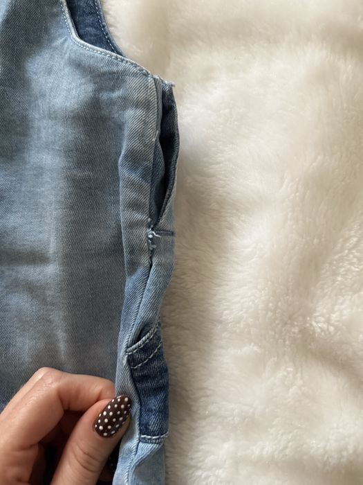 Jeansowe ogrodniczki f&f